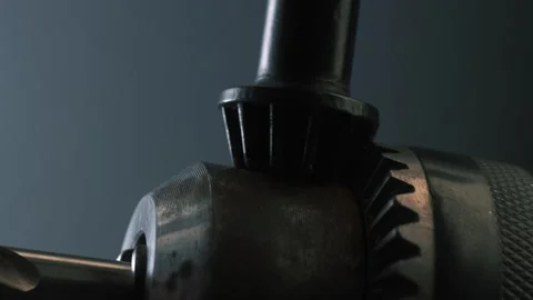 Hand Tightening Drill Bit in Metallic Chuck. Stock Footage 257490033