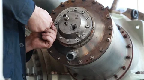 Hand tightening the screws Stock Footage 48375581
