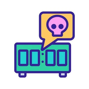 Hand timer icon vector outline illustration Stock Illustration