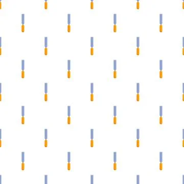 Hand tool chisel pattern on white background Stock Illustration
