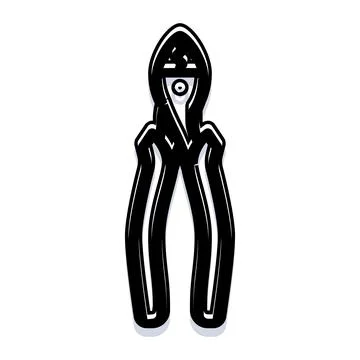 Hand tool construction equipment creating hardware icon design Stock Illustration