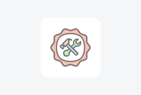 Hand, tool fully editable vector fill icon Stock Illustration