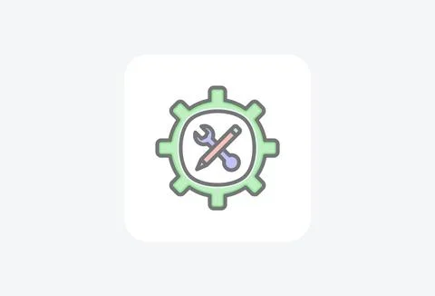 Hand, tool fully editable vector fill icon Illustrazione stock