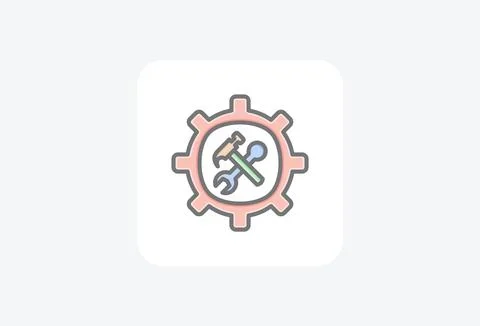 Hand, tool fully editable vector fill icon Illustrazione stock