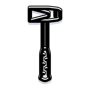 Hand tool hammer for building and repair work Ilustración de archivo
