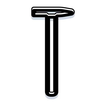 Hand tool hammer for building and construction work Ilustración de archivo