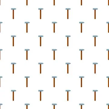 Hand tool hammer repeating pattern Stock Illustration