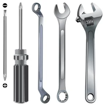 Hand tool. Hand tool isolated on white background. Stock Illustration