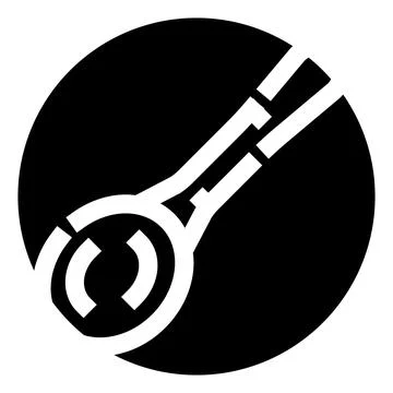 Hand tool icon black and white symbol Ilustração Stock