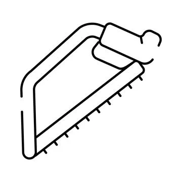 Hand tool icon line art for cutting Ilustración de archivo