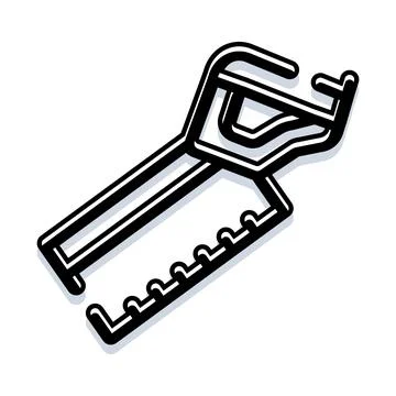 Hand tool icon representing construction and diy concept Ilustración de archivo