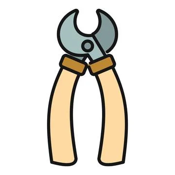 Hand tool nipper pliers for construction and repair Stock Illustration