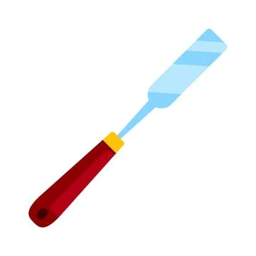 Hand tool palette knife for art and craft Stock Illustration