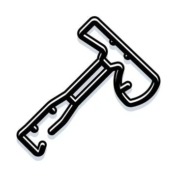 Hand tool with pickaxe and hammer head Ilustración de archivo