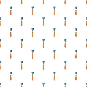 Hand tool plaster spatula repeating pattern background Illustrazione stock