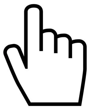 Hand tool pointer. Click cursor. Pressing finger symbol Illustrazione stock