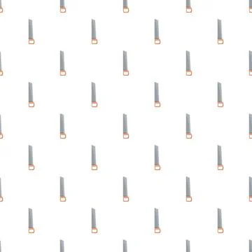 Hand tool saw seamless pattern for woodworking industry Stock Illustration
