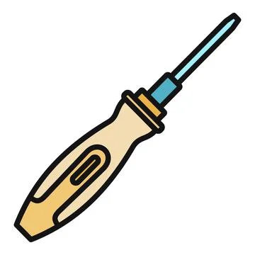 Hand tool screwdriver for repair and construction work Stock Illustration