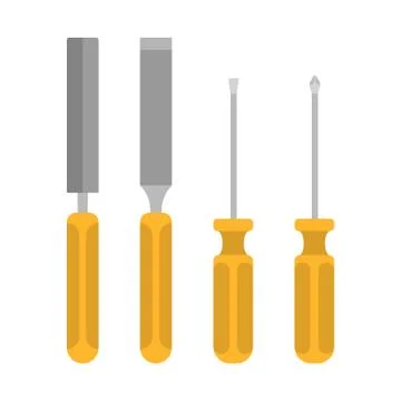 Hand tool set. Collection of equipment for repair Stockillustratie