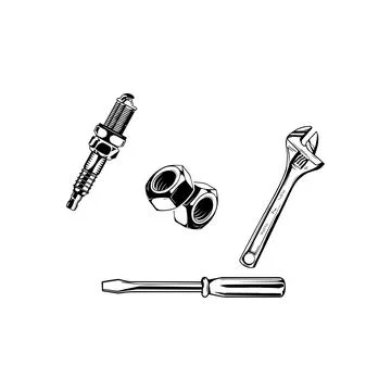 Hand Tools and Hardware Silhouette Collection. Vector icon. Stock Illustration