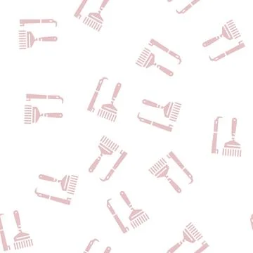 Hand tools beekeeping glyph seamless pattern Stock Illustration