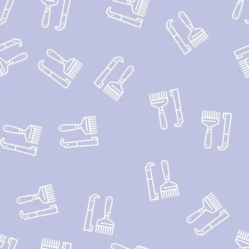 Hand tools beekeeping line seamless pattern イラスト素材
