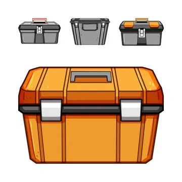 Hand tools boxes for repair and construction Stock Illustration