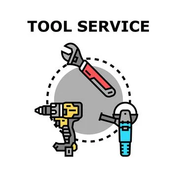 Hand tools for construction and repair service Stock Illustration
