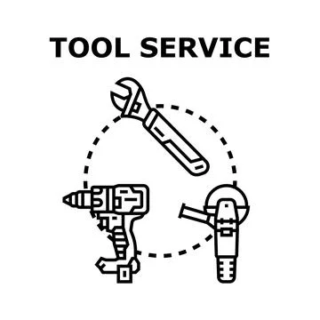 Hand tools for construction and repair service Stock Illustration
