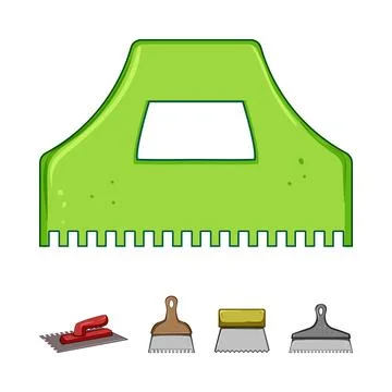 Hand tools for construction and tiling work 스톡 일러스트