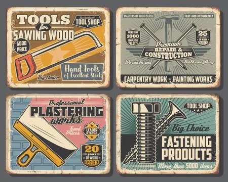 Hand tools, house construction and repair Stock Illustration