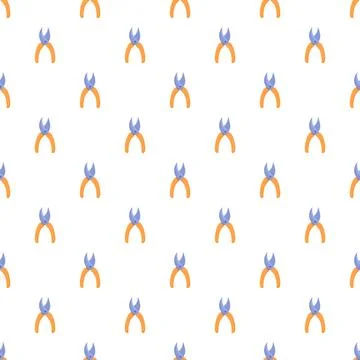 Hand tools seamless pattern for construction and repair Illustrazione stock