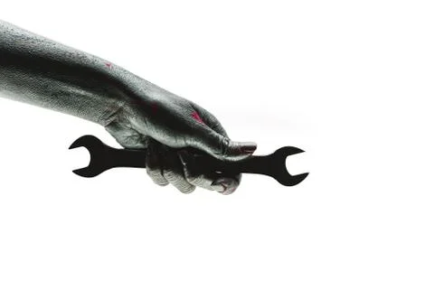 Hand tools servi?e icon isolated white background. Adjustable wrench Stock Photos
