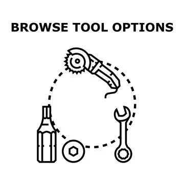 Hand tools showing different repair and construction options Stock Illustration