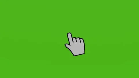 Hand touch and arrow click. green screen. cursor clicking on screen. Stock Footage 282663318