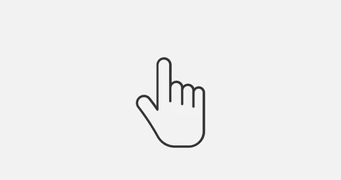 Hand touch. Click icon animation with optional luma matte. Alpha Luma Matte i Stock Footage 86598112