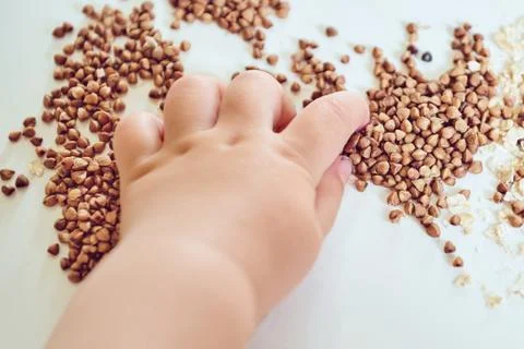 Hand touch croup Stock Photos