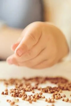 Hand touch croup Stock Photos