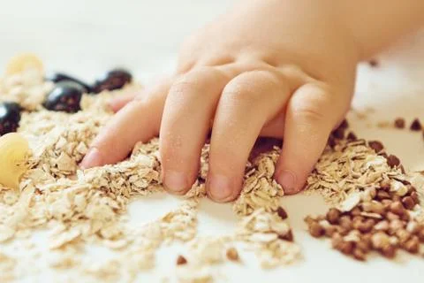 Hand touch croup Stock Photos
