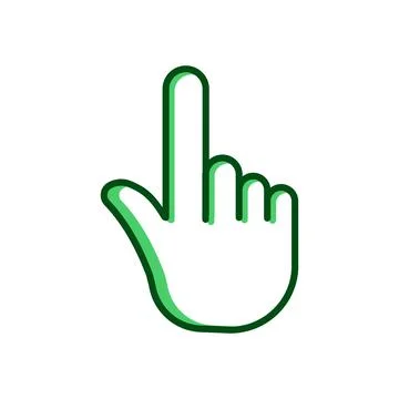 Hand touch icon. Suitable for touch screen icon, click. Two tone icon style. Stock Illustration