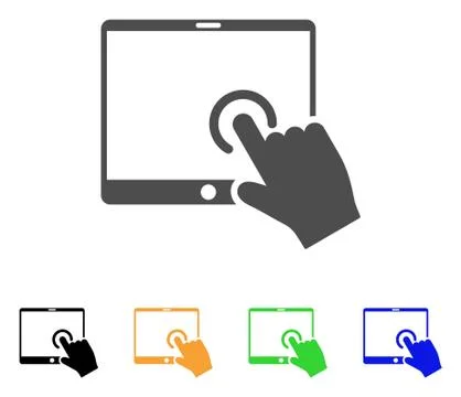 Hand Touch PDA Vector Icon Illustrazione stock