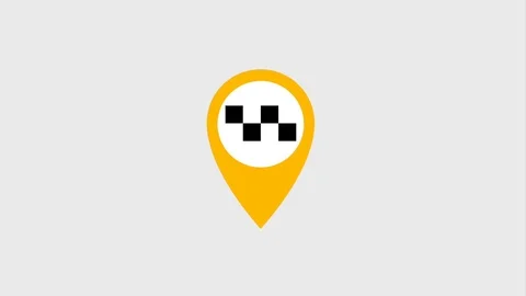 Hand touch pointer map taxi Stock Footage 86500874
