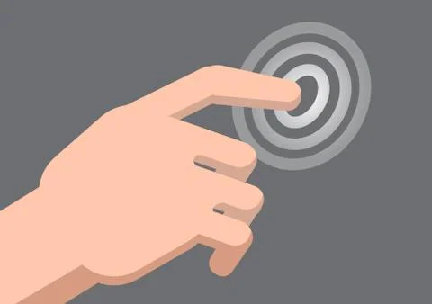 A hand touch pointer - Vector Illustration Stock Illustration