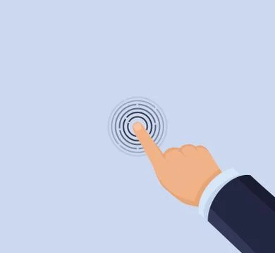 Hand touch screen Stock Illustration