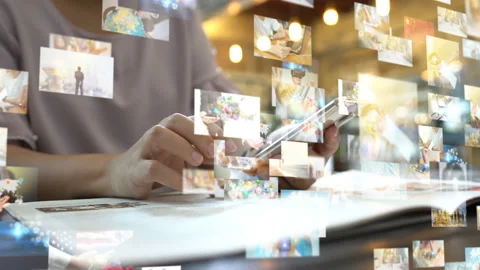 Hand touch screen smartphone. social media interface on screen Stock Footage 134853248