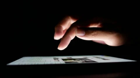 Hand touch on screen tablet computer Stock Footage 160544205