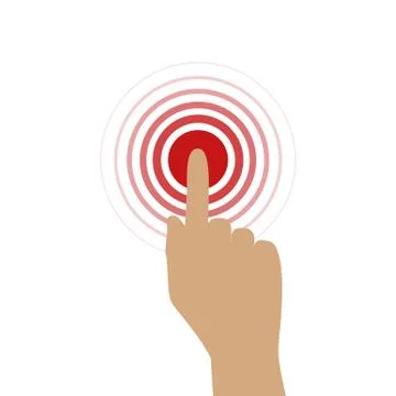 Hand touch symbol icon on white background Stock-Illustration