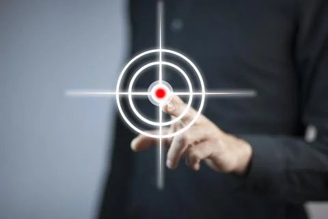 Hand touch virtual icon social network Stock Photos