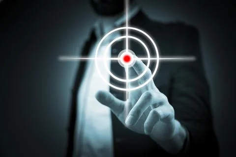 Hand touch virtual icon social network Stock Photos