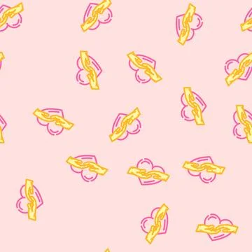 Hand touches another vector seamless pattern Stock Illustration